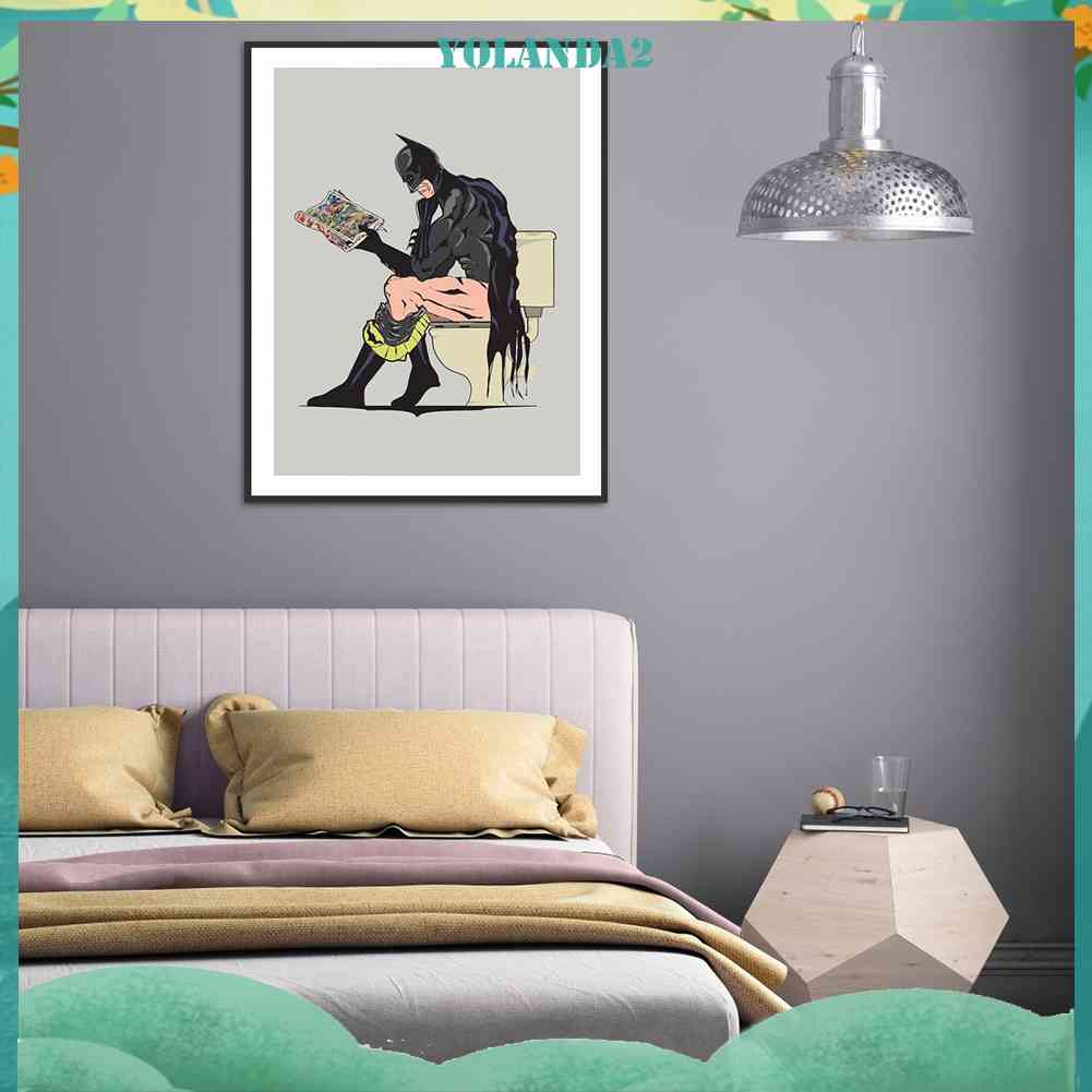 Bộ Tranh Đính Đá 5D DIY Hình Batman Toàn Bộ Trang Trí Tường Nhà