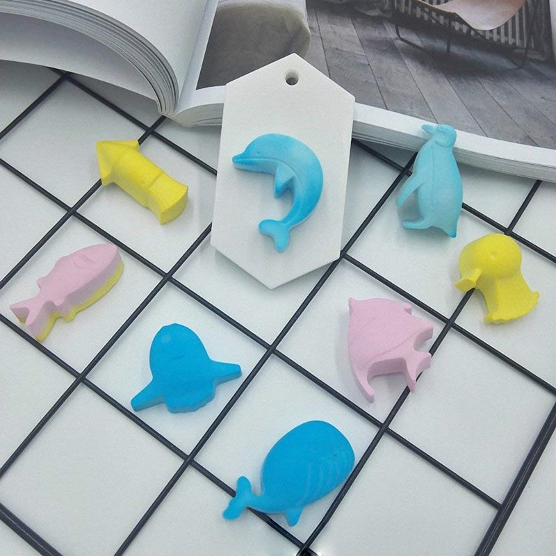 Khuôn silicone làm bánh sô cô la hình cá voi/ sao biển 8 lỗ