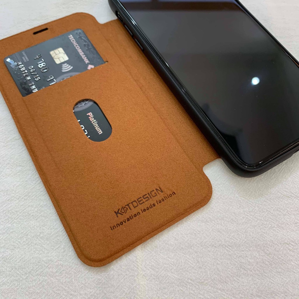 Bao da KST chính hãng iPhone X/XS/XR/IP11/ 12 /12 Pro MAX Có ngăn cài thẻ tiện lợi