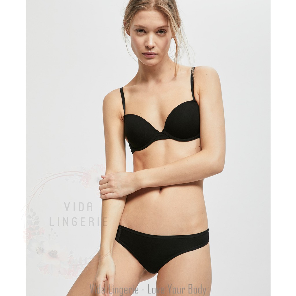 Áo ngực cotton dây chéo lưng mặc hai kiểu mút mỏng xuất âu