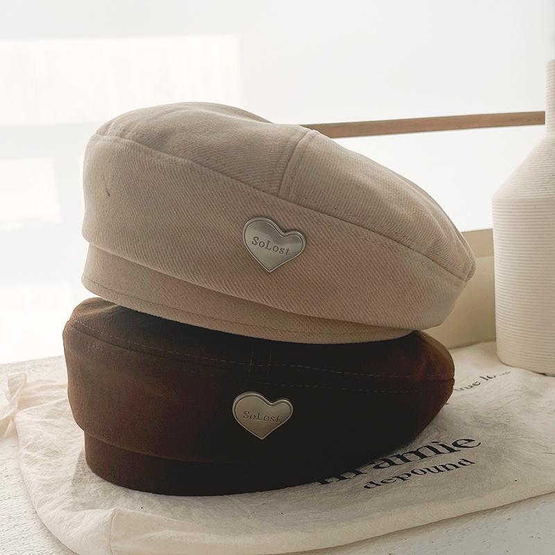 Nón Beret Màu Đen Thời Trang Mùa Thu Phong Cách Hàn Quốc Cho Nữ