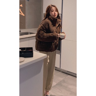 Áo phao nhung tăm phong cách Hàn Quốc siêu ấm 2021, Áo khoác nữ | BigBuy360 - bigbuy360.vn