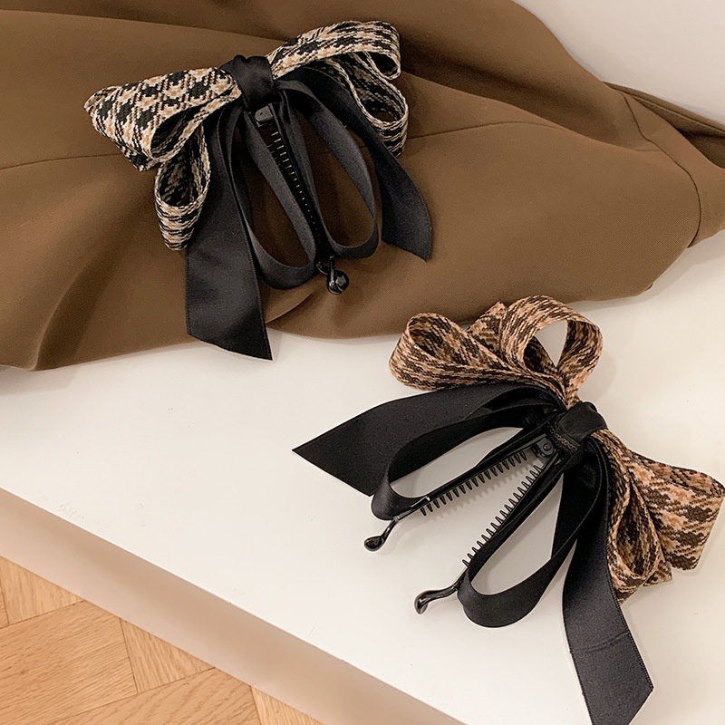 Kẹp Tóc Màu Đen Thiết Kế Dạng Dọc Kẹp Hình Bướm Dành Cho Nữ