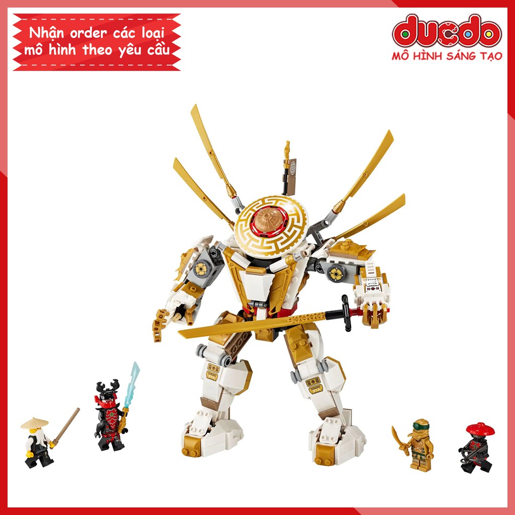 LARI 11492 Lắp ghép Ninjago siêu robot Golden Mech - Đồ chơi Xếp hình Mô hình Ninja 71702 Bela