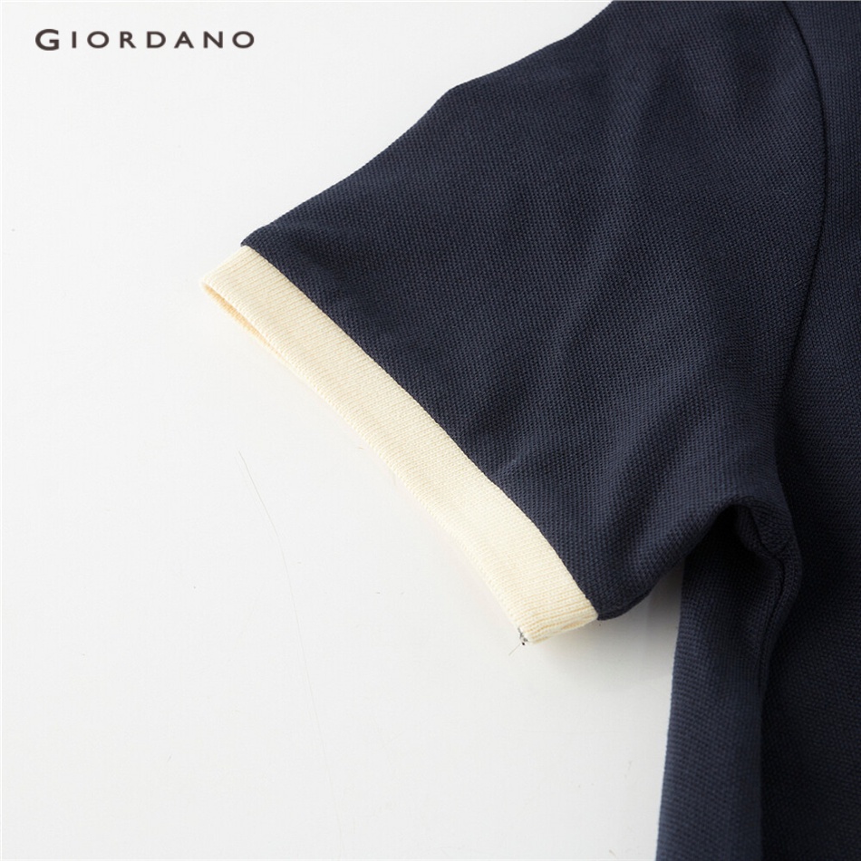 Đầm polo GIORDANO phối màu tương phản dành cho nữ 05461483 | BigBuy360 - bigbuy360.vn