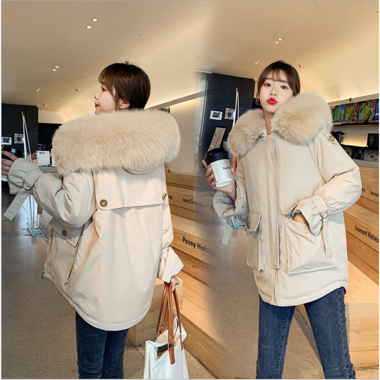 Áo khoác phao nữ lót lông