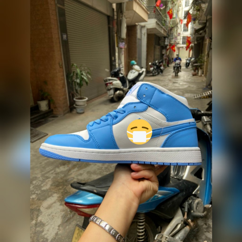 Giày Sneaker 💖𝐅𝐑𝐄𝐄𝐒𝐇𝐈𝐏💖 Giày Thể Thao Xanh Dương Cổ Cao Full Size Nam Nữ | BigBuy360 - bigbuy360.vn