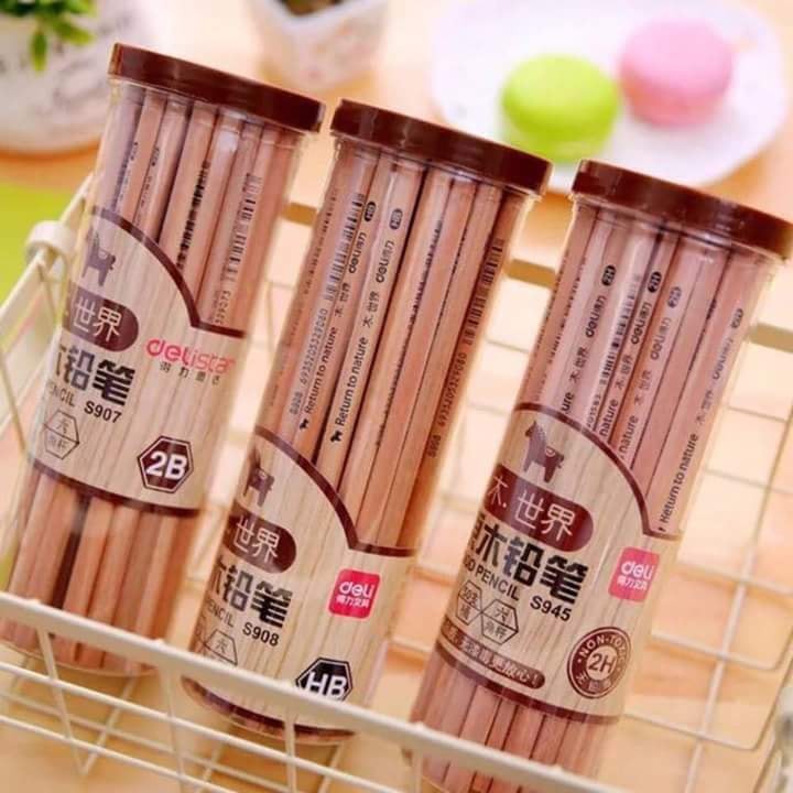 Hộp 50 Bút Chì Gỗ 2B DeLi Cho Bé