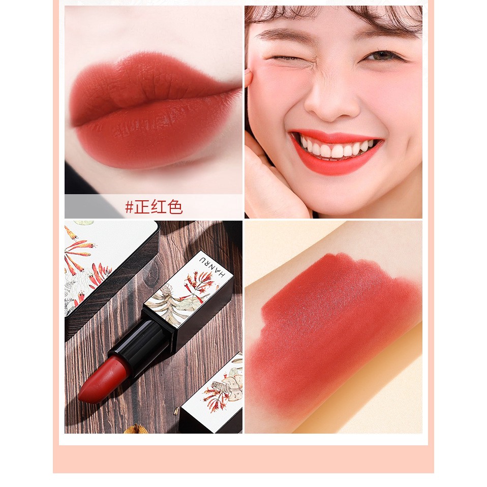 Bộ mỹ phẩm HANRU 4 trong 1 gồm cọ đầu nấm + phấn phủ + son môi + phấn nước cushion | BigBuy360 - bigbuy360.vn