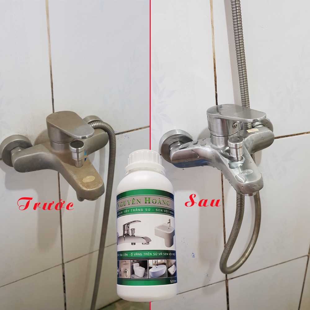 [Loại mạnh nhất] Tẩy bồn sứ, sen vòi inox, bồn nhựa, gạch men Nguyên Hoàng. Chai 250