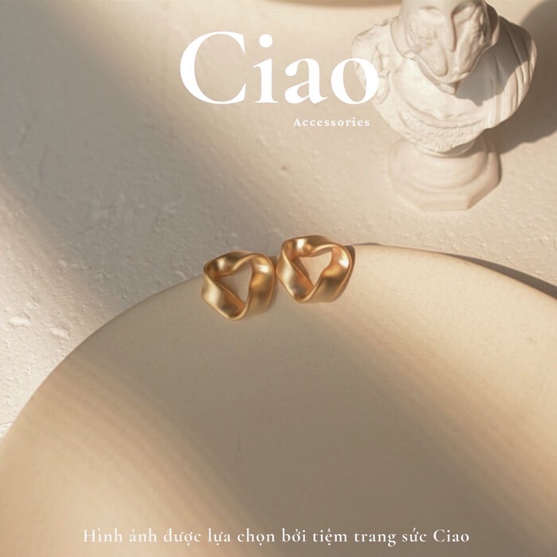 [HOẢ TỐC 1H] Khuyên tai/ Bông tai mạ bạc S925 thiết kế hình xoắn nhỏ đơn giản Retro Ciao
