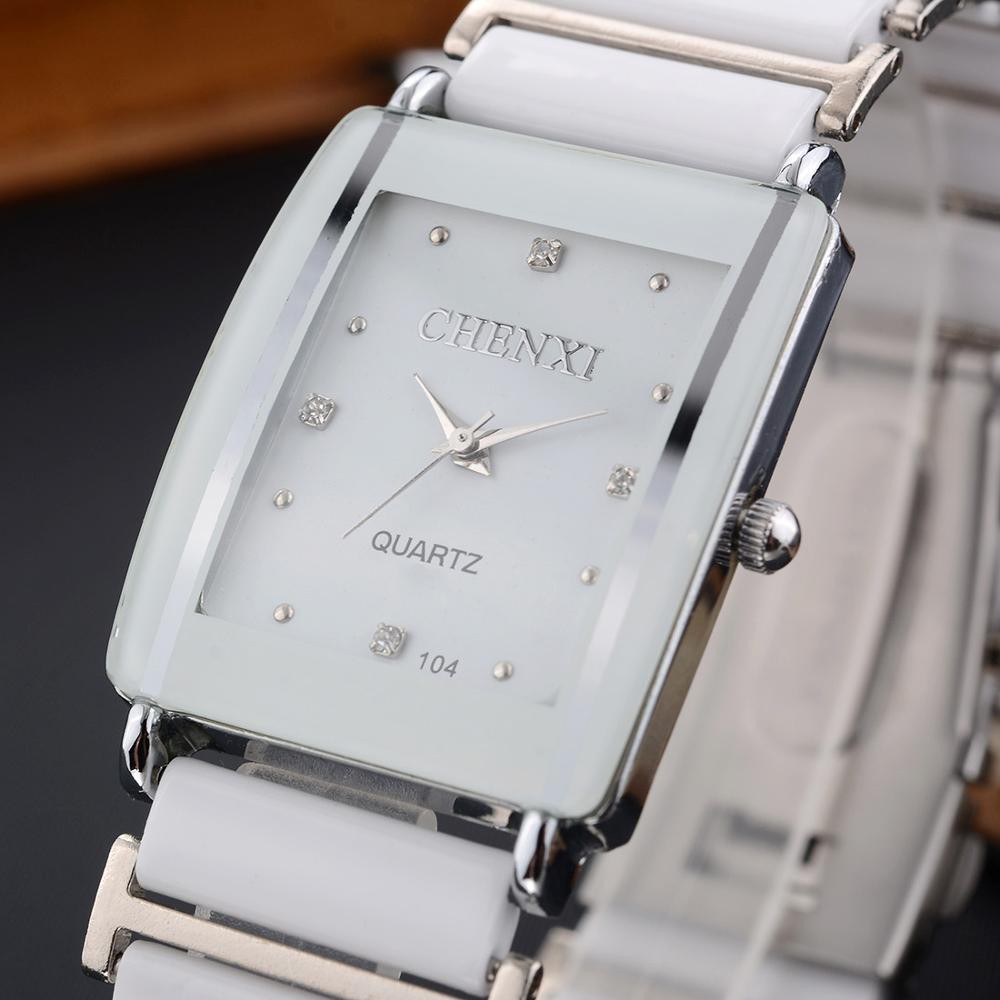 Đồng Hồ Đeo Tay Chexi 104A Dây Giả Sứ Thời Trang Dành Cho Nam Và Nữ