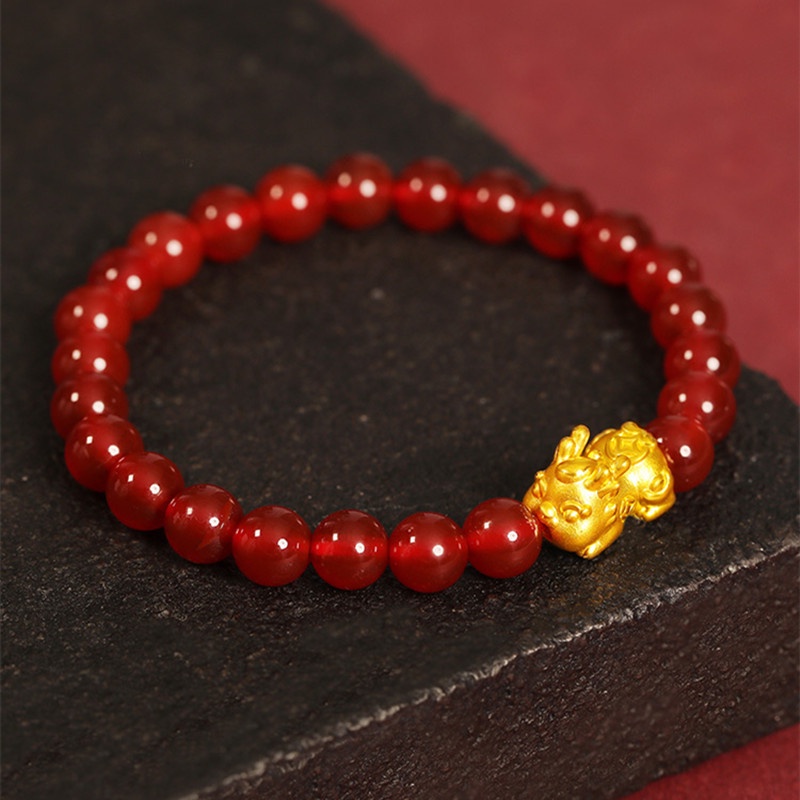 Vòng Tay Chuỗi Hạt Onyx Baby Pixiu Thời Trang Unisex