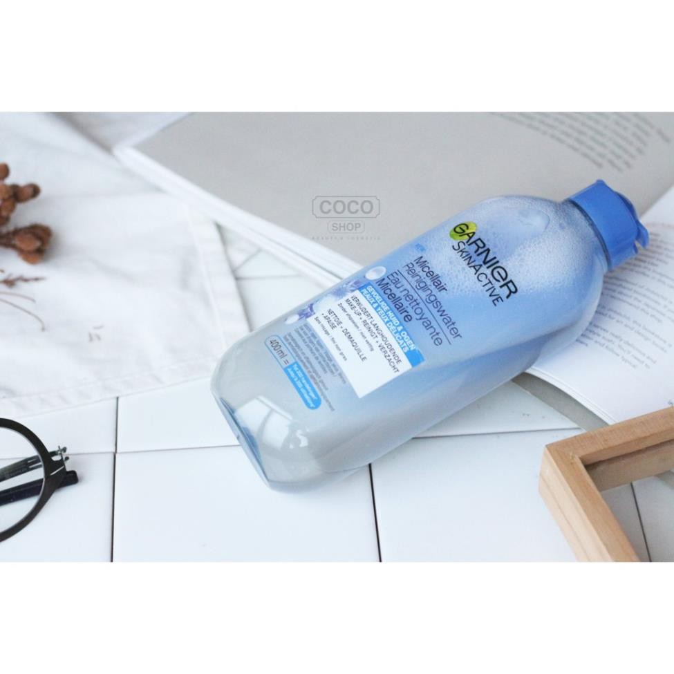 Nước tẩy trang garnier pháp 400ml, 125ml nắp xanh tím