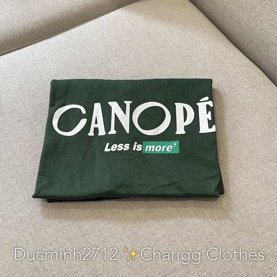 Áo Phông 3158 In Chữ Canopee Chất COTTON KHÔ  Nam Nữ Mặc Xinh