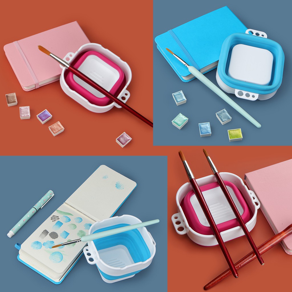 Xô SeamiArt Bằng Silicon Mini Đựng Màu Vẽ Có Thể Gấp Gọn Tiện Dụng