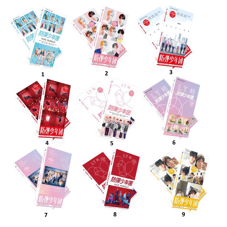 (Link sỉ) Postcard Bangtan Boys answer hộp ảnh bộ ảnh có ảnh dán sticker lomo bưu thiếp