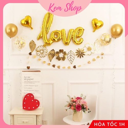 Bóng chữ LOVE liền trang trí sinh nhật cầu hôn Kemshop - K207