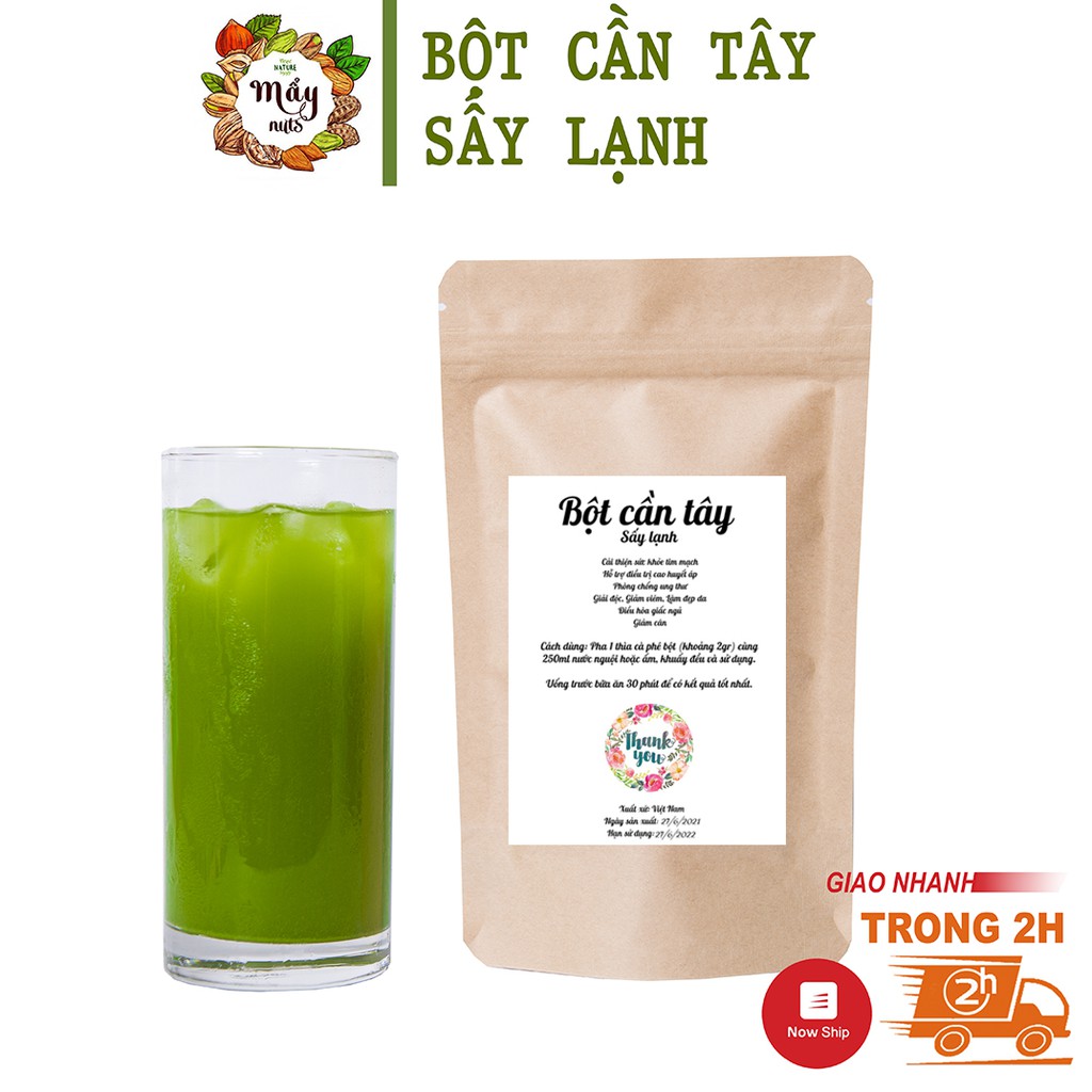 100gr Bột cần tây sấy lạnh nguyên chất (Có giấy CN ATVSTP) - Mẩy Mẩy shop hạt dinh dưỡng