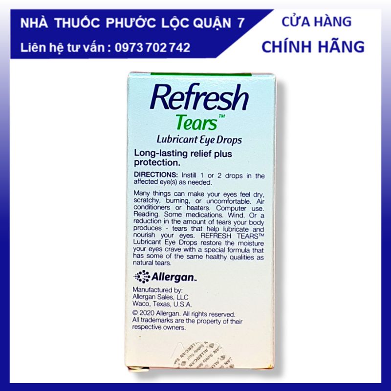 Refresh Tear / Nước mắt nhân tạo Refres