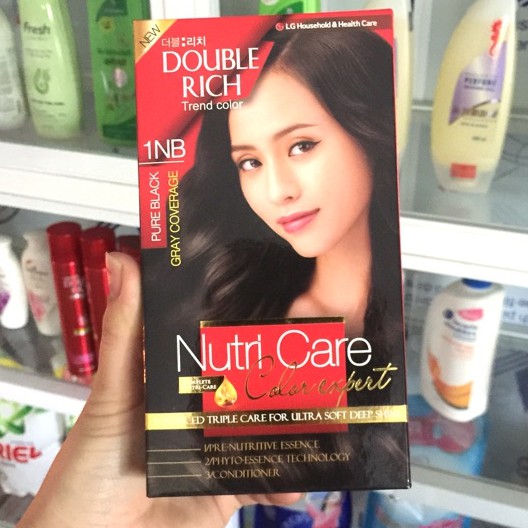 Thuốc Nhuộm Tóc Double Rich 1NB Màu Đen