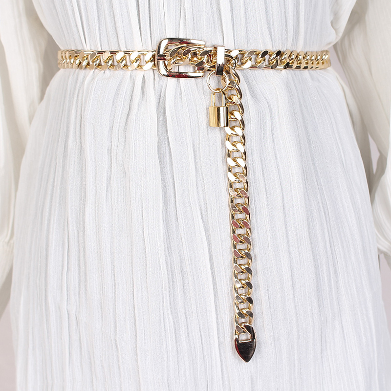 Dây Xích Kim Loại Dày Đeo Thắt Lưng Quần Thời Trang Cá Tính Cho Nữ