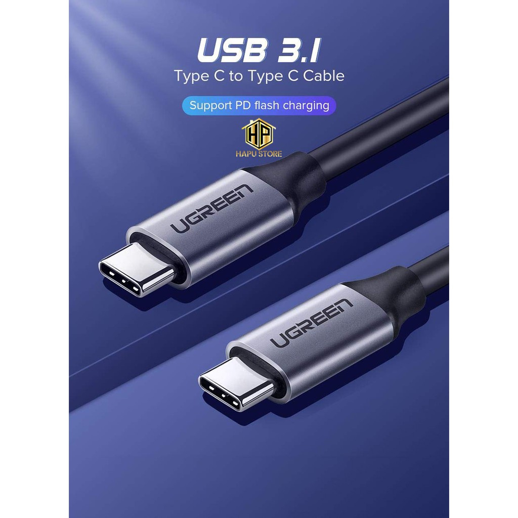 Cáp USB-C to USB-C Ugreen 50751 dài 1,5m chính hãng - Hapustore