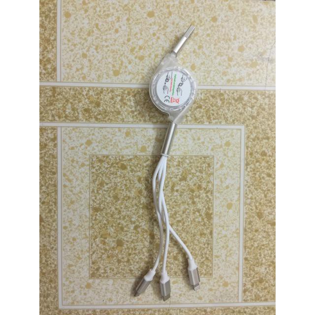 PVN11199 Cáp sạc điện thoại 3 cổng ( sạc rút đa năng) T2 .