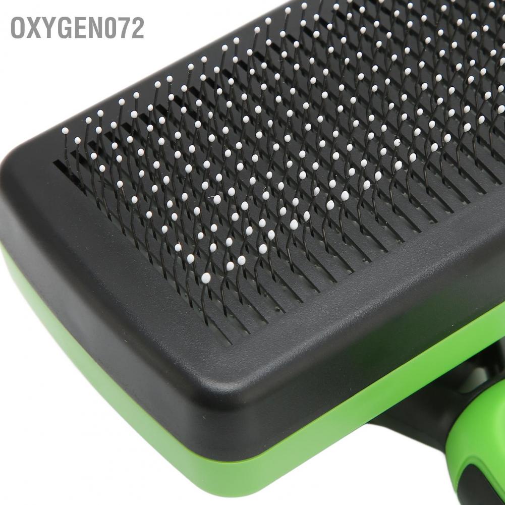 Oxygen072 Dog Hair Shedding Brush Dense Tooth Self Cleaning Ergonomic One Click Removal Pet Massage Slicker for Pets