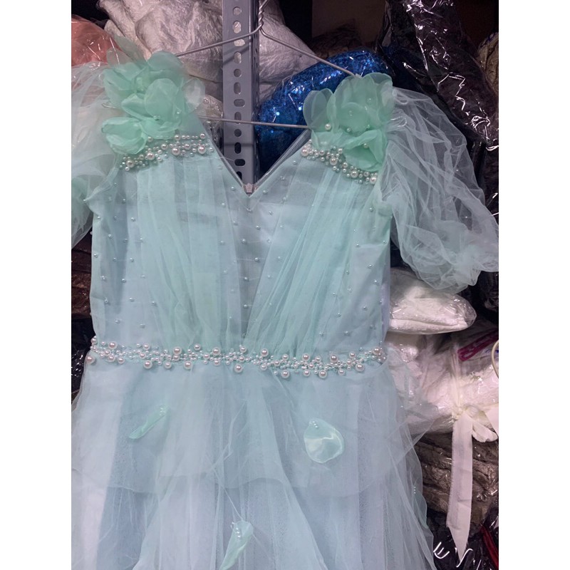 Đầm xoè dự tiệc nơ đá eo ngắn phồng sang trọng TRIPBLE T DRESS - size M/L- MS171V