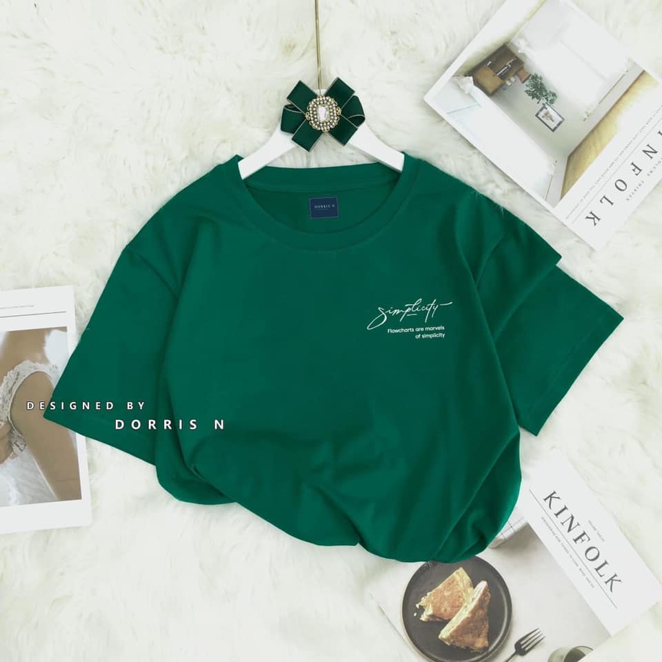 Áo phông SIMPLICITY chữ đơn giản dễ phối đồ chất liệu cotton 100%