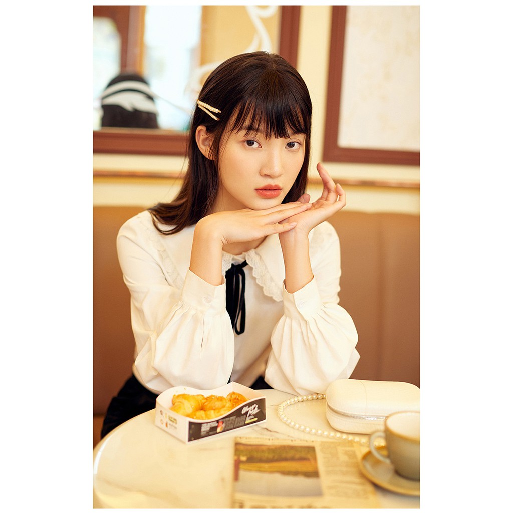 Áo Thời Trang Công Sở Nữ Cổ Sen Kẹp Bèo Trẻ Trung, Sơ Mi Basic Quyên Fashion AA532