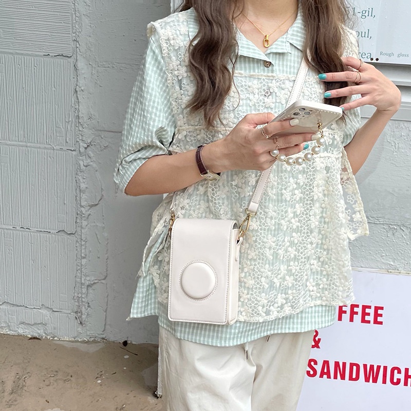 Túi đeo chéo IELGY đựng máy ảnh phong cách văn học cổ điển dễ phối đồ thời trang thường ngày cho nữ