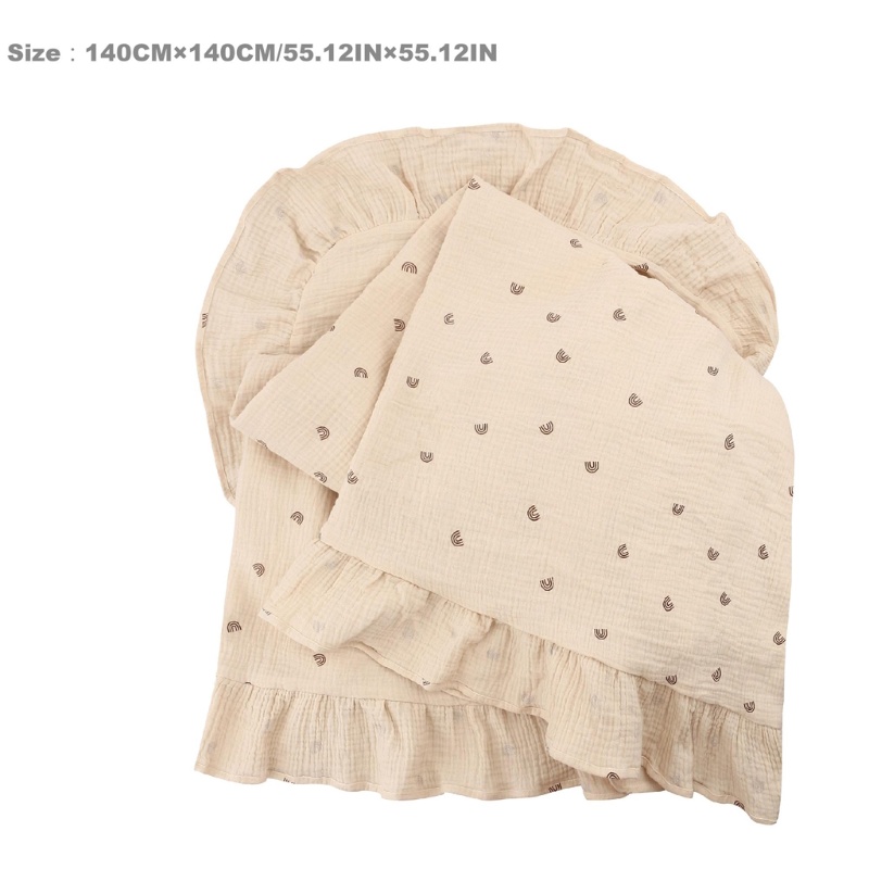 Chăn Quấn Em Bé Chất Liệu Cotton Kích Thước 140x140cm