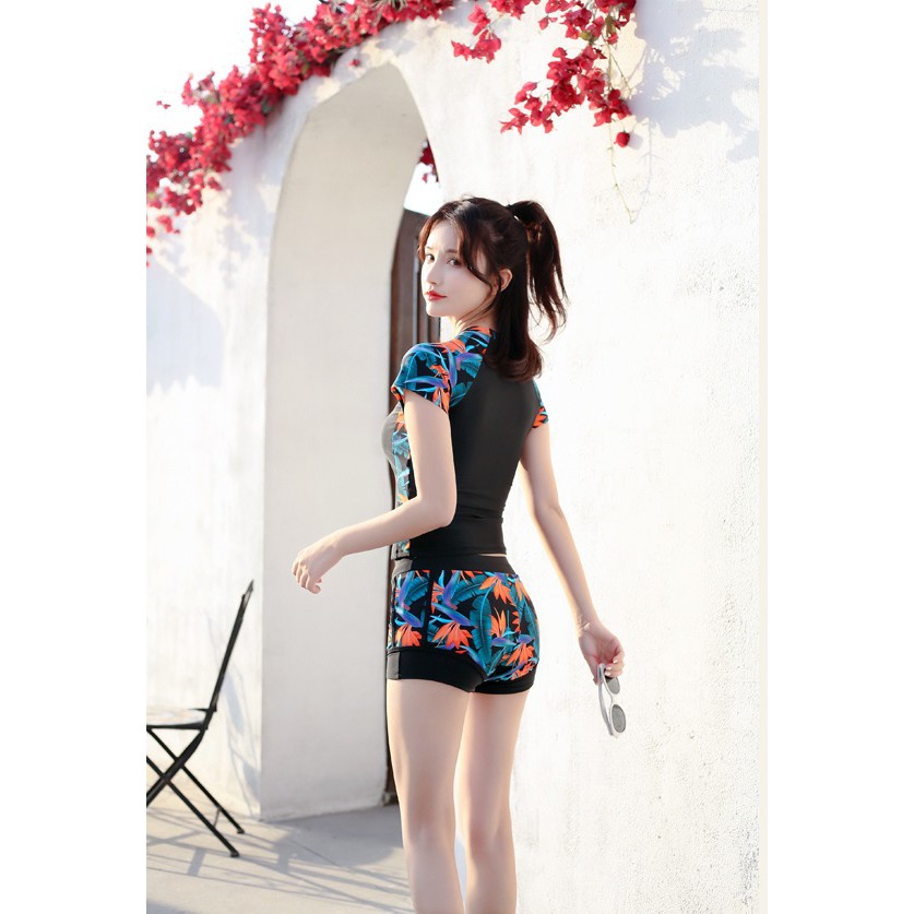 Bộ đồ bơi 2 mảnh áo tay ngắn +quần đùi FEDY  trẻ trung, sành điệu cho nữ | BigBuy360 - bigbuy360.vn