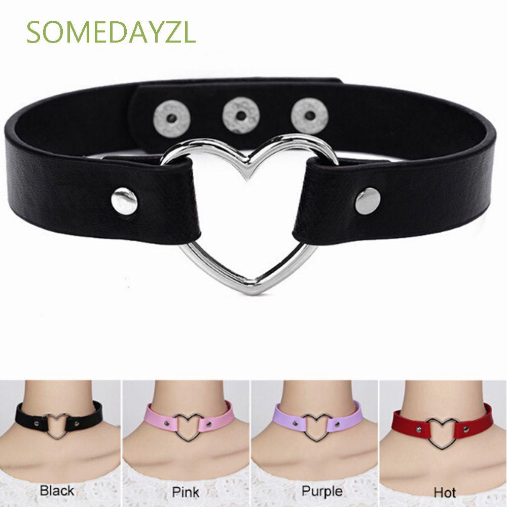 Vòng Cổ Choker Bằng Da Đính Đinh Tán Phong Cách Harajuku Nhiều Màu Tùy Chọn Cho Nữ