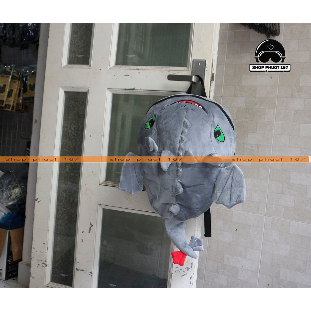 Balo Con RỒNG xám Đẹp hơn Balo khủng long mới nhất , loại lớn vải nhung
