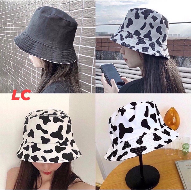 Mũ hoạ tiết bò sữa và ngựa vằn