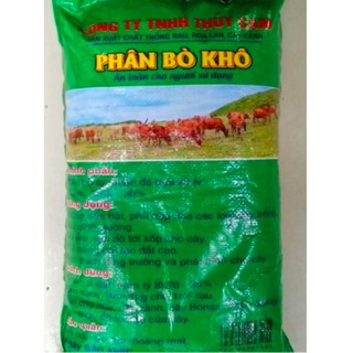 PHÂN BÒ KHÔ CHUYÊN DÙNG CHO RAU SẠCH, HOA, CÂY CẢNH, CÂY ĂN TRÁI BAO 5KG