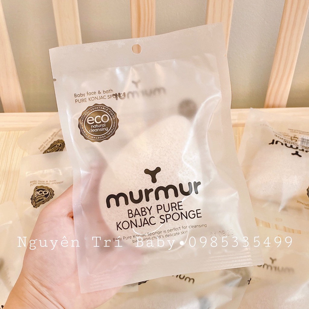 [ORGANIC] Bông tắm hữu cơ Hàn Quốc MurMur siêu mềm cho bé