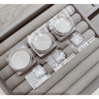 [phụ kiện nail chính hãng] set nhũ vụn kc pha lê trắng