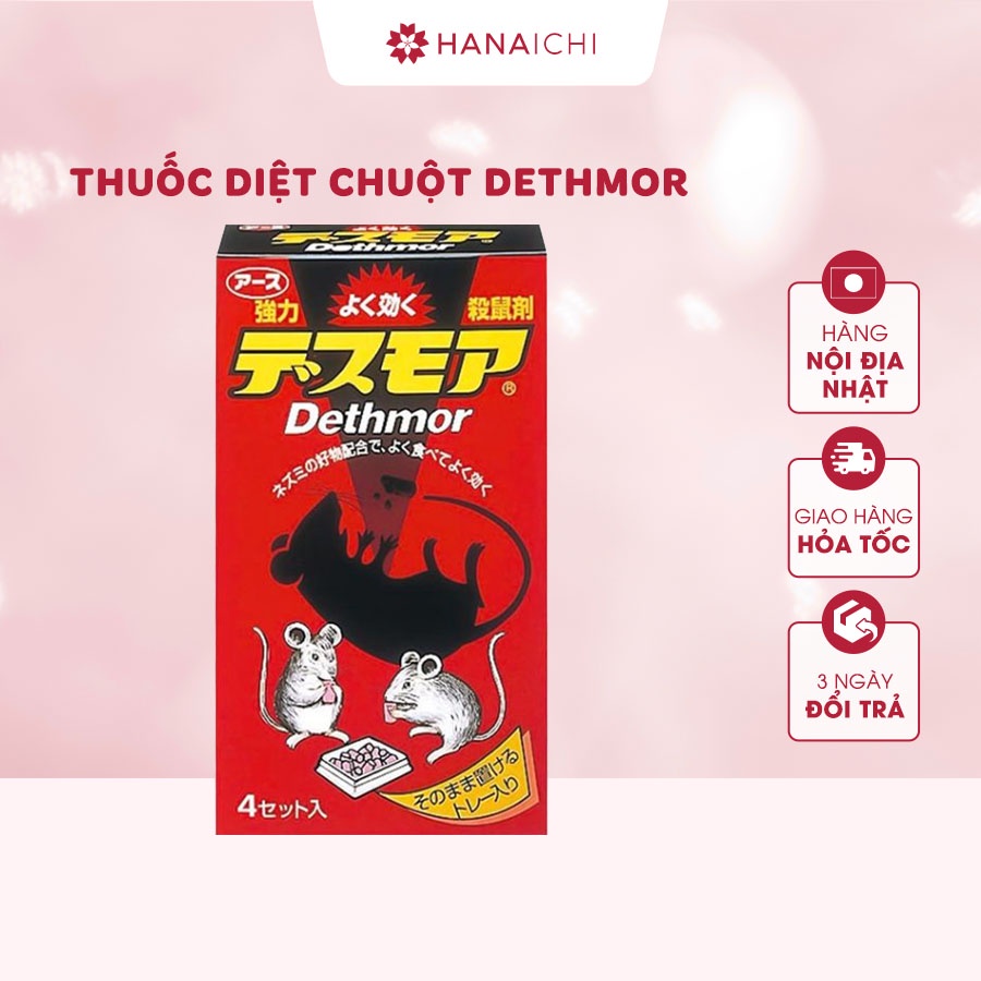 Thuốc Diệt Chuột hồng Dethmor 4 vỉ dạng viên - Nội địa Nhật
