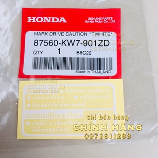 Tem thông số màu trắng cho xe Wave thái, Dream thái - Hàng Thái Lan | 87560-KW7-901ZD