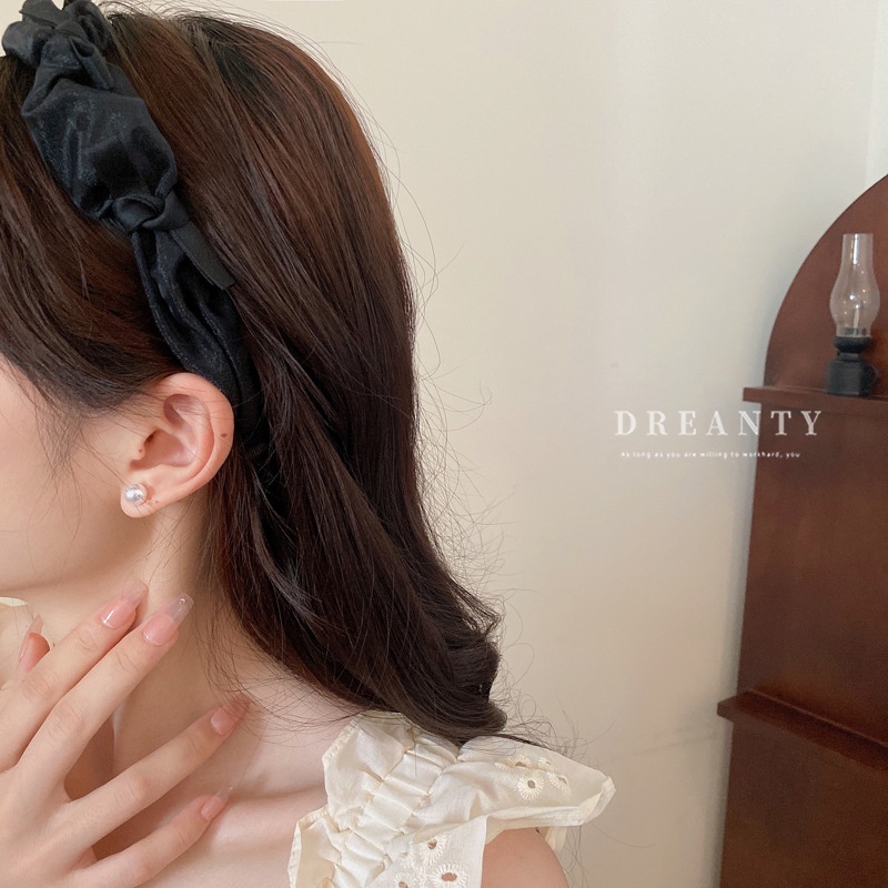 Băng Đô Cài Tóc Thắt Nơ Họa Tiết Chấm Bi Phong Cách Nhật Bản Cổ Điển Thời Trang Cho Nữ