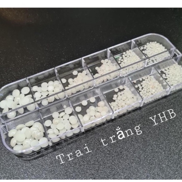Trai nửa YHB mix size khay 12 ô trang trí móng