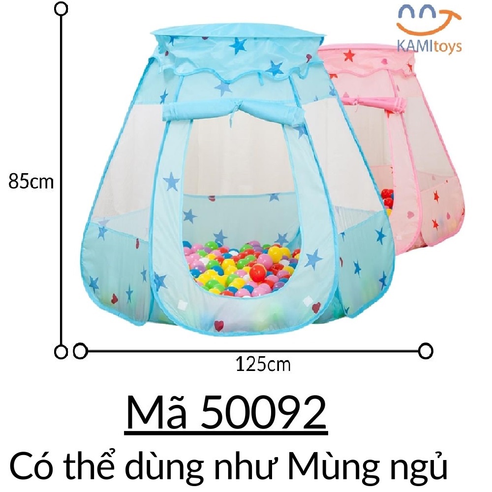 Lều công chúa cho bé gái Khung  lắp ráp (Kiểu Nhà rèm) nhà bóng gấp gọn trong nhà và ngoài trời mã 50126