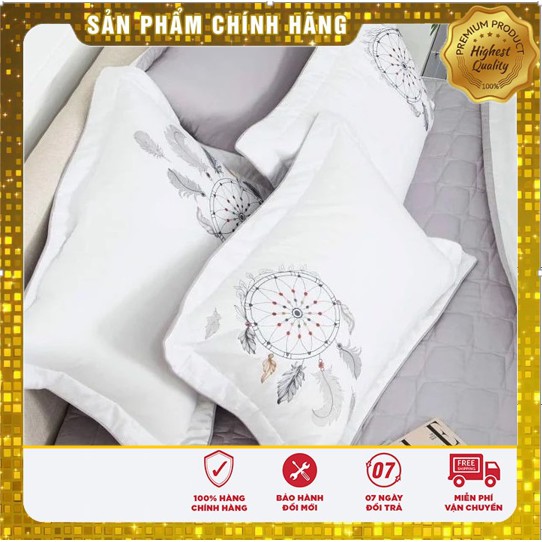 Vỏ Gối Cotton Đặc Biệt Edena [ Free Ship] có dây kéo, thoáng mát và thắm hút mồ hôi tốt. Kích thước 45x65 cm