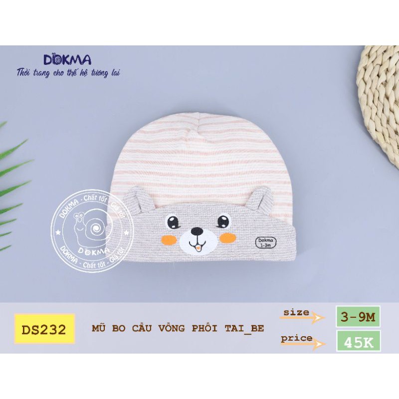 [Dokma] Mũ bo cầu vồng phối tai DS232 9-12m &amp; 12-18m(10-12kg)