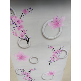 Cuộn 5M PVC giấy dán tường (có sẵn keo dán) - HOA ĐÀO HỒNG NỀN TRẮNG KT222
