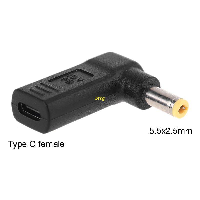 Đầu chuyển đổi nguồn USB loại C sang 5.5x2.5mm cho As-us Le-novo Toshiba Laptop Notebook